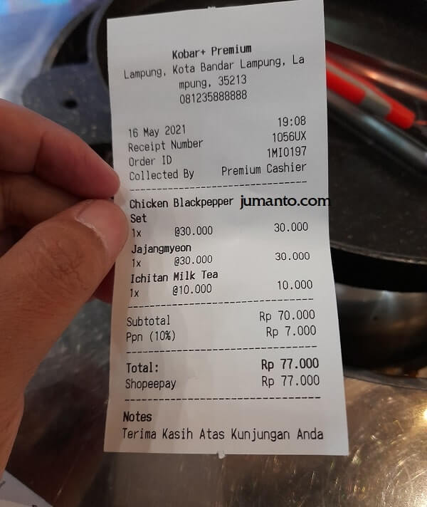 Harga Makanan Korea Di Kobar Premium Bandar Lampung