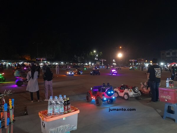 foto lokasi taman samber park kota metro lampung